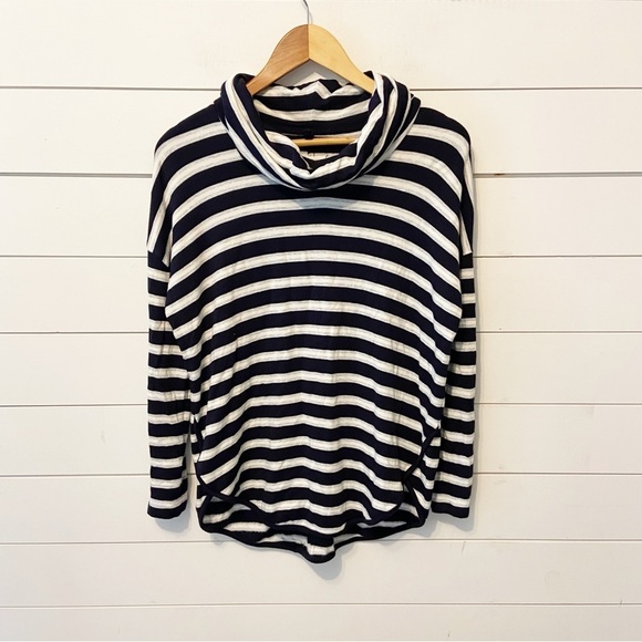 Lou & Grey | Women’s Stripped Turtleneck Stretchy Pullover Top Size Small - Picture 1 of 7
